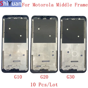 10 шт./лот Корпус Средняя рамка ЖК-панель для Motorola Moto G10 G20 G30 Телефон Металлическая ЖК-рамка Запасные Части