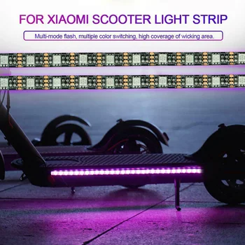 2 шт., светодиодная лента, светильник на шасси, водонепроницаемый аксессуар для Xiaomi M365 Scooter Luces, светодиодная лента, автоматический сигнал поворота, тормоз