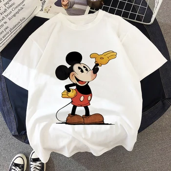Disney Plus, черно-белая футболка для мальчиков с Микки Маусом, Encanto, Детская одежда, Летний Топ для девочек, Кавайное Милое Новое платье для девочек