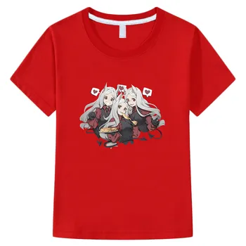 Helltaker/ Милая футболка с рисунком Аниме, Повседневная футболка с рисунком Манги для мальчиков, Эстетическая футболка из 100% хлопка с графическим рисунком, Детские футболки с коротким рукавом