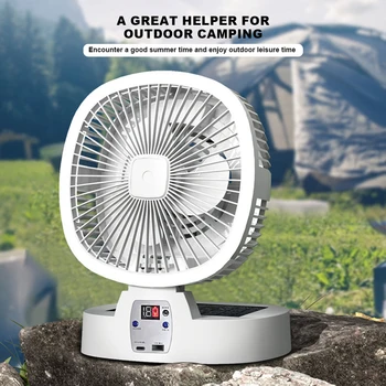 Вентилятор охлаждения для зарядки дома портативный складной солнечный вентилятор с подсветкой для экономии энергии