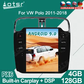 Для VW Polo 2011-2018 Tesla Android Автомобильный Радиоплеер GPS Навигация Авто Стерео Мультимедиа Видео Головное Устройство DSP carplay 4G SIM