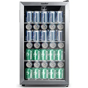 Кулер COMFEE CRV115TAST, холодильник для напитков на 115 Банок, Регулируемый Термостат