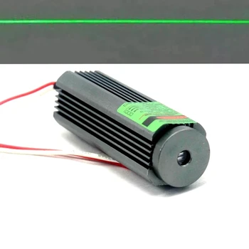 Промышленный Линейный зеленый лазерный диодный модуль мощностью 532 нм 50 МВт 25x75 мм Со светодиодными световыми эффектами