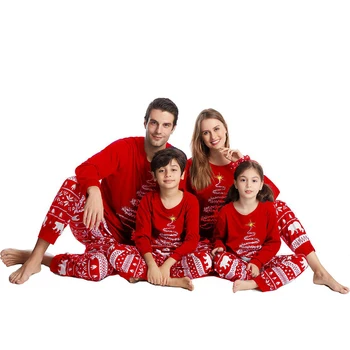 Рождественские пижамы для пары и семьи 2023, Новогодний костюм для детей, Одежда для мамы и детей, одинаковые комплекты, Комплект Рождественских пижам