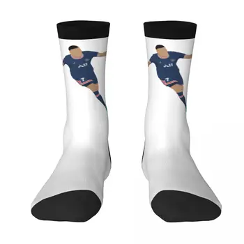 Сборная Франции по футболу Килианер и Мбаппеﾩ И Мбаппе Цветные контрастные носки Компрессионные носки в рулонах с рисунком Для взрослых