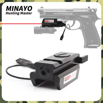 Тактический лазерный прицел Red Dot Compact для 20 мм планки Пикатинни/Уивера для пистолета-пулемета с дистанционным переключателем давления