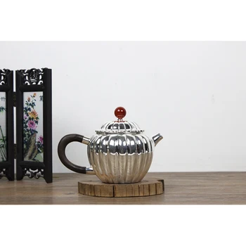 Чайный сервиз ручной работы из стерлингового серебра 999 пробы, японский ретро-чайник, чайная чашка для домашнего офиса, чайная церемония, чайный набор кунг-фу, 200 мл