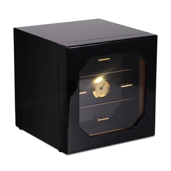 Ящик для хранения хьюмидора для сигар Piano Black на 50-70 штук